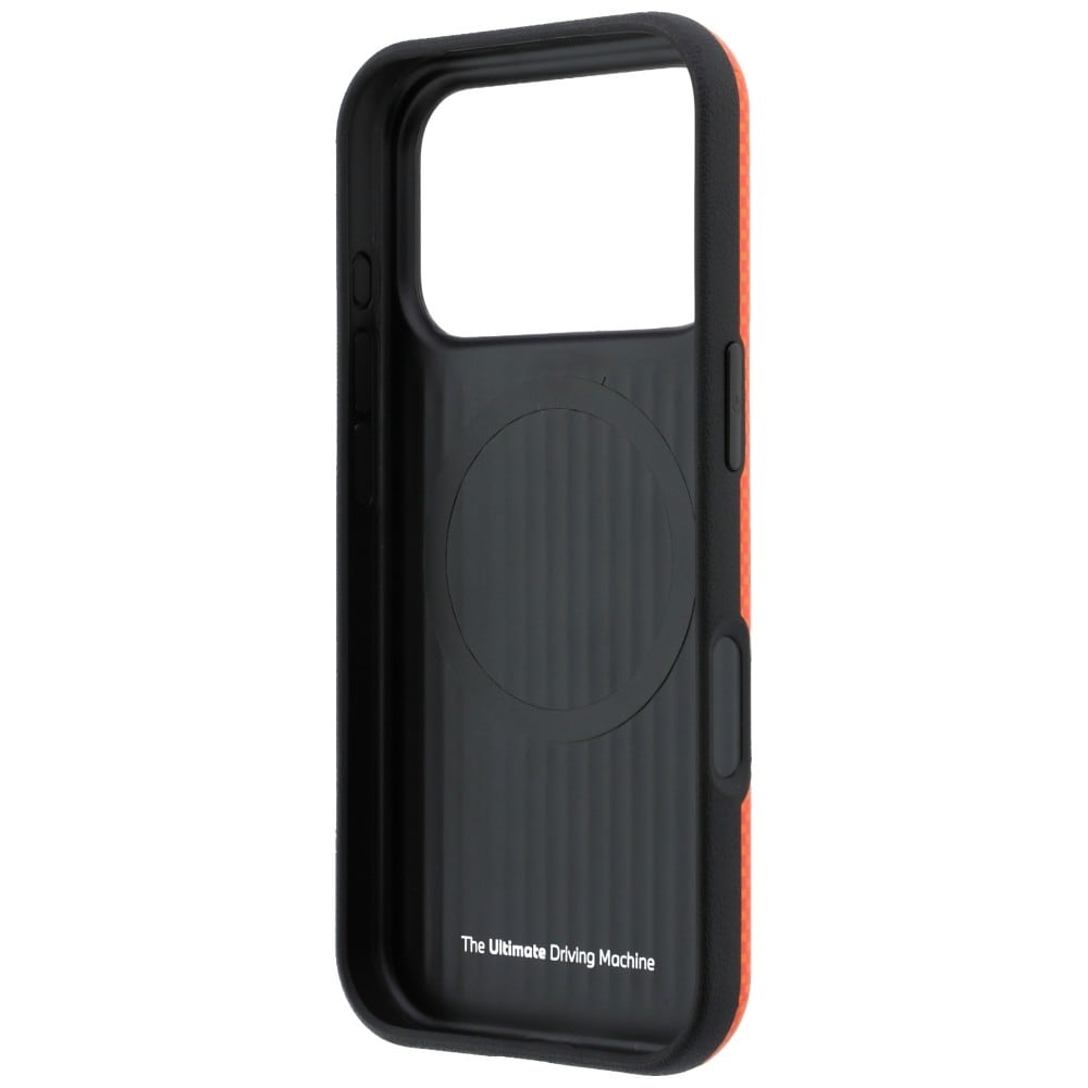 BMW M Quadrille Kevlar-metalllogo MagSafe-etui til iPhone 17 Pro Max / 18 Pro Max – oransje