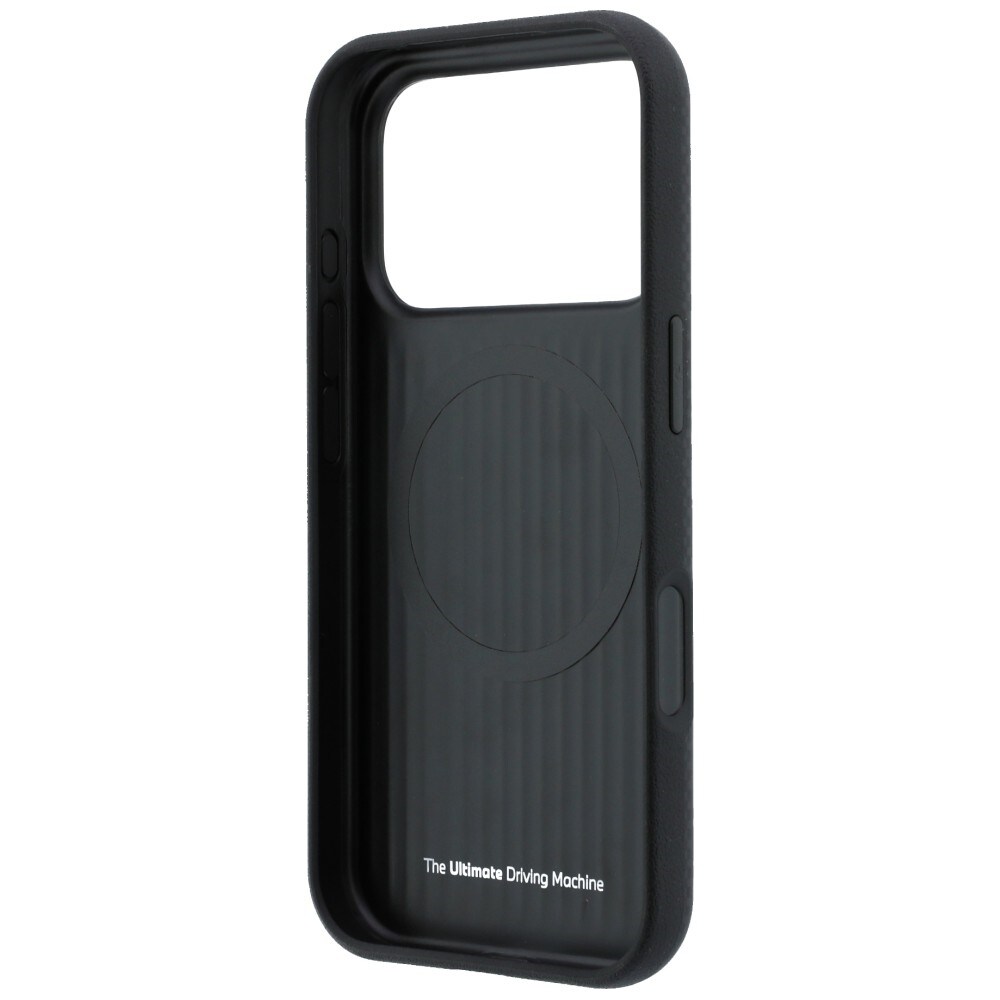 BMW M Quadrille Kevlar Tricolor & Metal Logo MagSafe-etui til iPhone 17 Pro / 18 Pro – svart