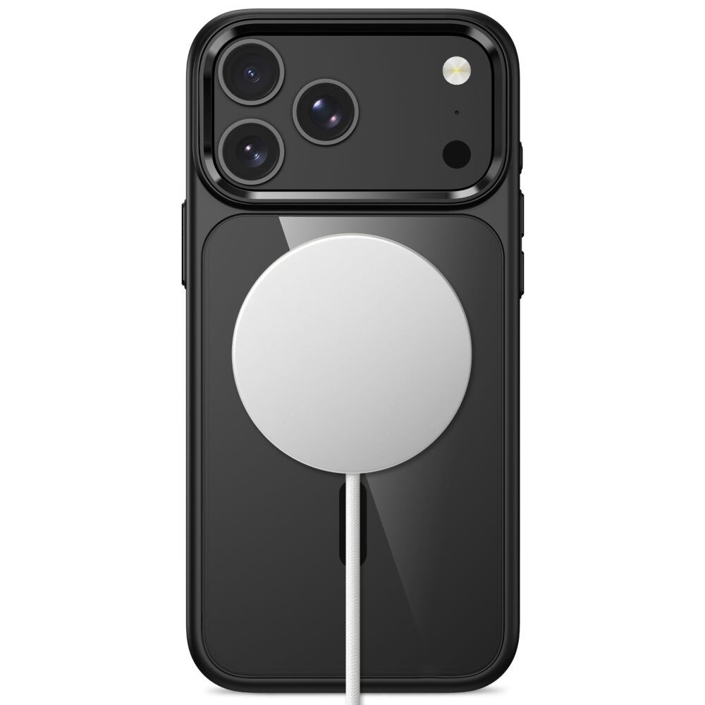Tech-Protect Magmat Magsafe CC-etui til iPhone 17 Pro / 18 Pro – gjennomsiktig svart