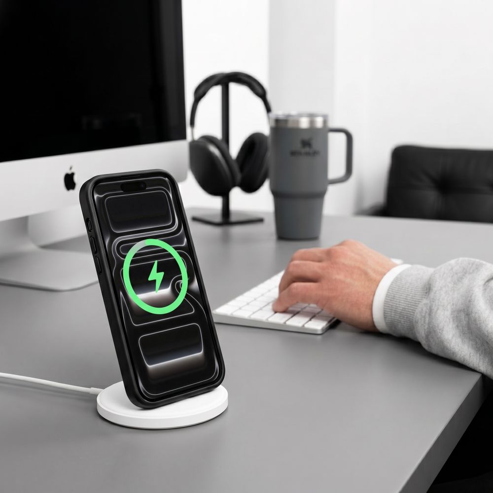 Tech-Protect Magmat Magsafe CC-etui til iPhone 17 Pro / 18 Pro – gjennomsiktig svart