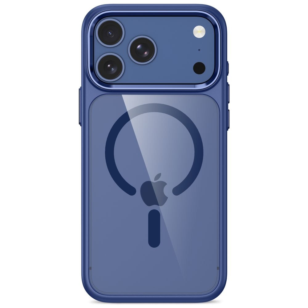 Tech-Protect Magmat Magsafe CC-etui til iPhone 17 Pro Max / 18 Pro Max – gjennomsiktig marineblå
