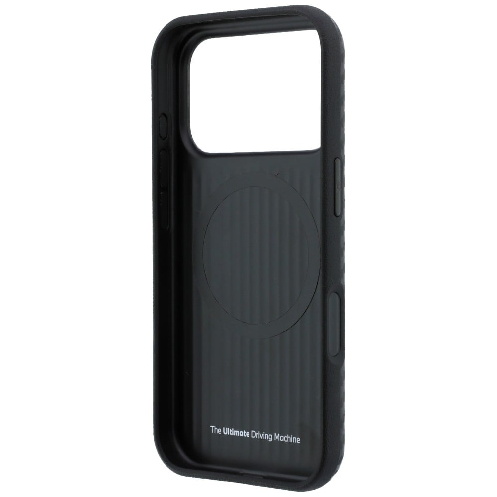 BMW M MagSafe-etui med karbonmønster for iPhone 17 Pro Max / 18 Pro Max – svart