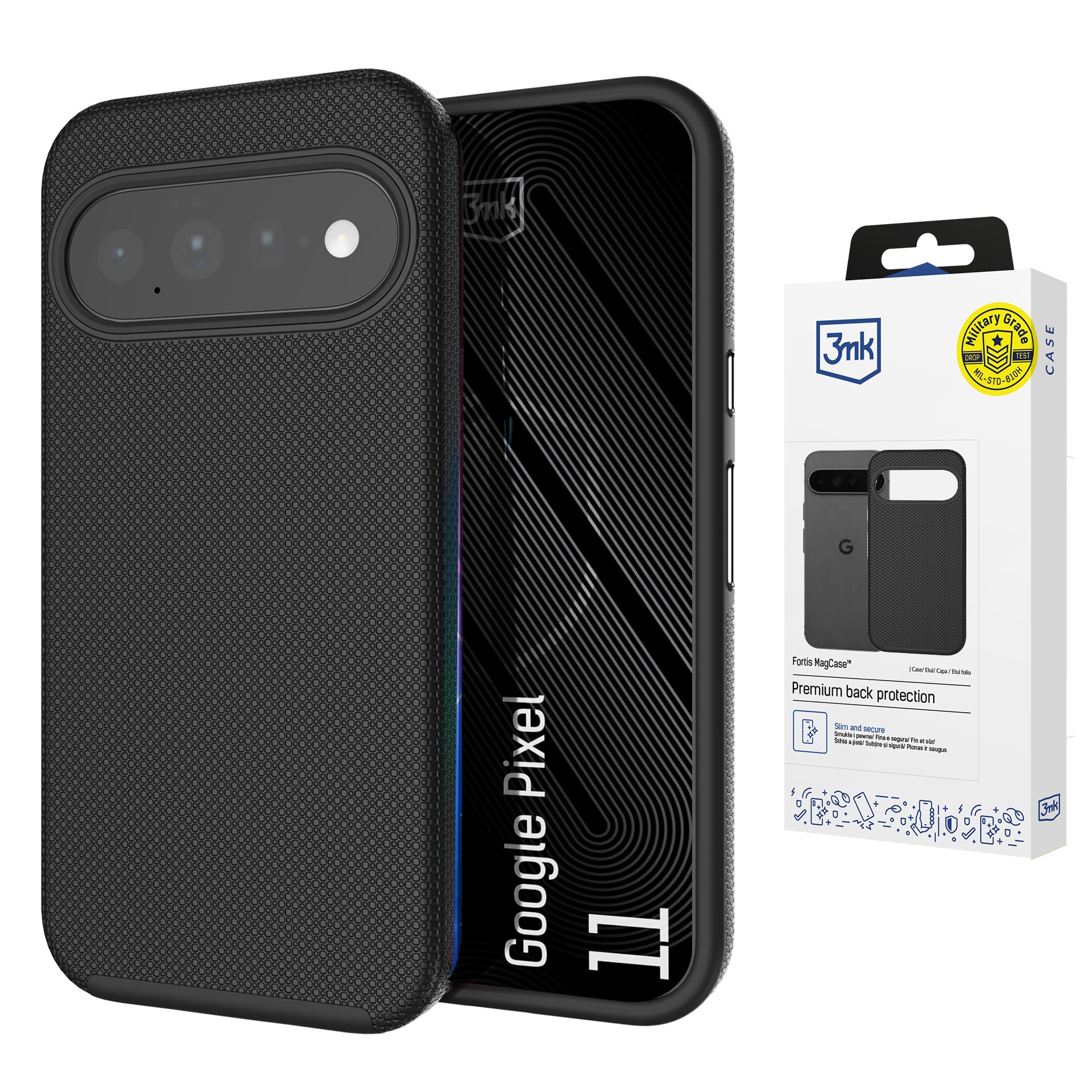 3mk Fortis MagCase til Google Pixel 11 – svart