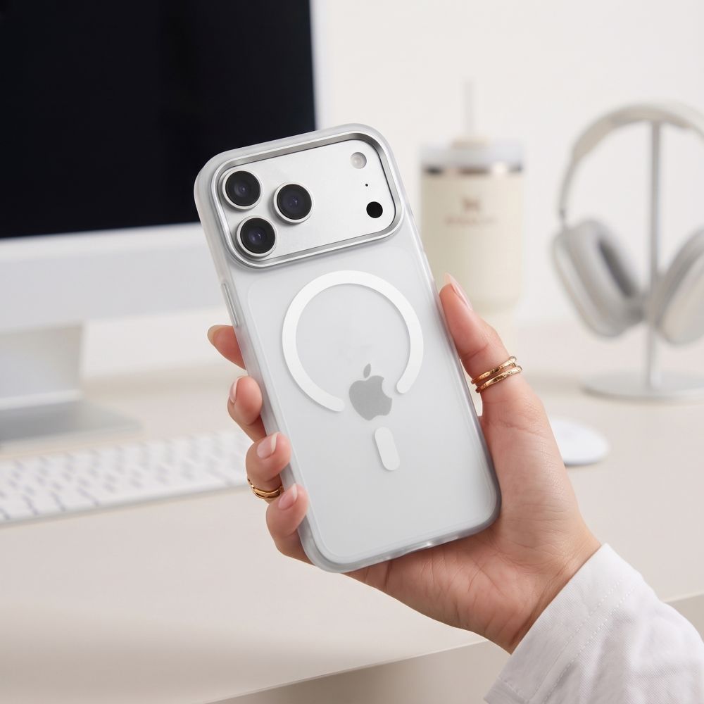 Tech-Protect MagZero MagSafe-etui til iPhone 17 Pro Max / 18 Pro Max – matt hvit