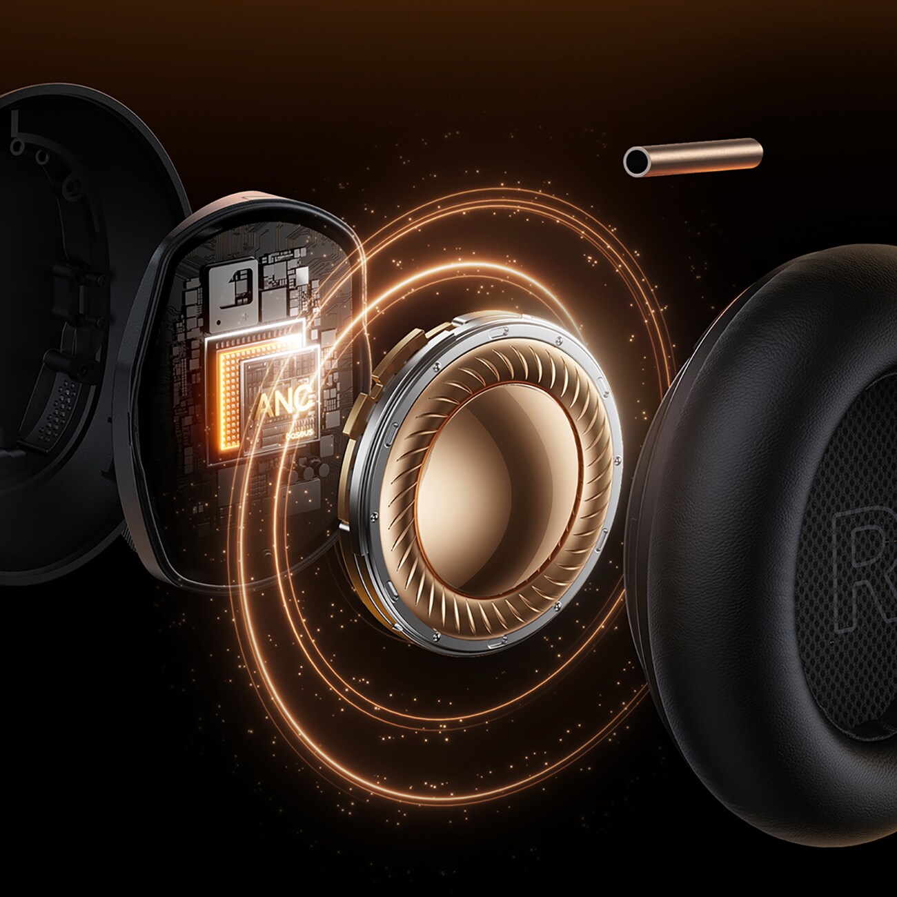 Baseus Inspire XH1 trådløse hodetelefoner – lyd fra Bose, ANC og Dolby Audio – Black Hole