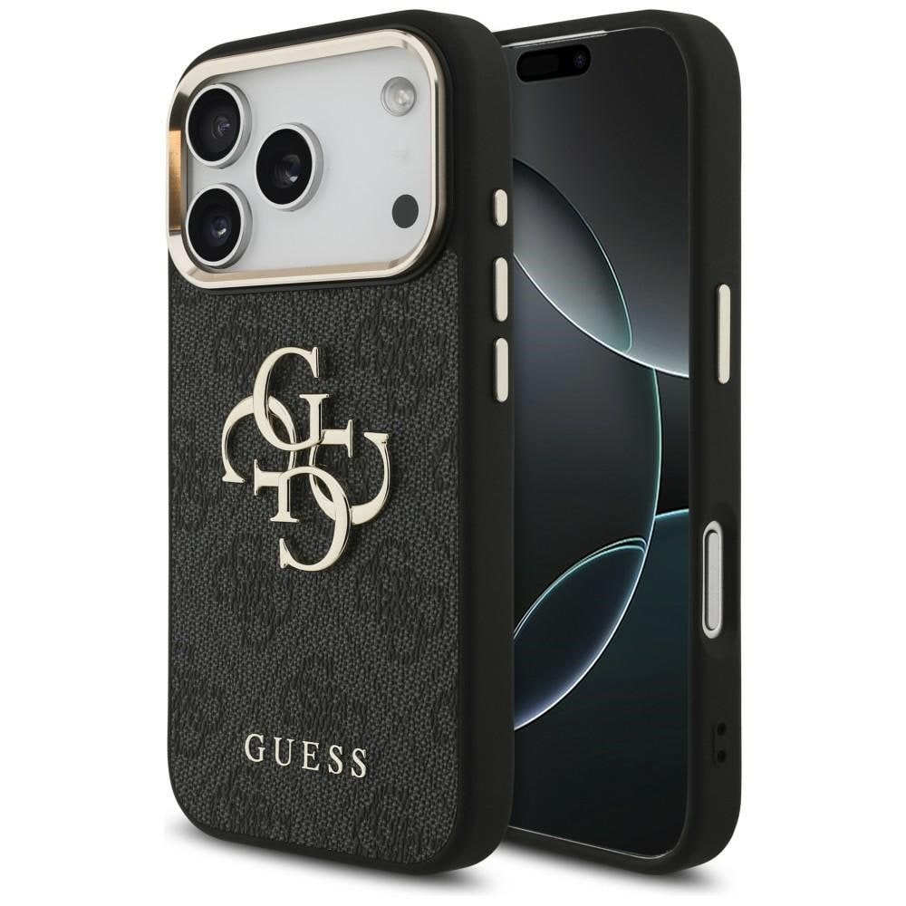 Guess 4G Big 4G Classic Logo-etui til iPhone 17 Pro / 18 Pro – svart og gull