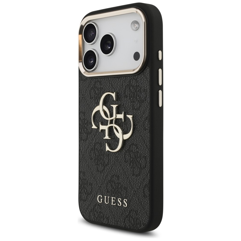 Guess 4G Big 4G Classic Logo-etui til iPhone 17 Pro / 18 Pro – svart og gull