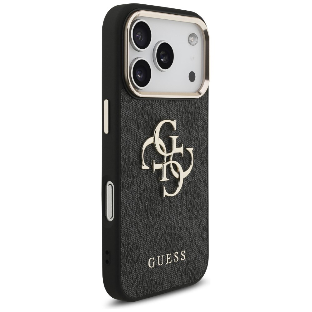 Guess 4G Big 4G Classic Logo-etui til iPhone 17 Pro / 18 Pro – svart og gull
