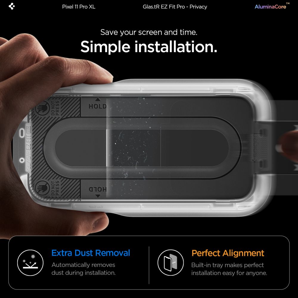 Spigen Glas.tR EZ Fit Pro HD Privacy – 2-pak herdet glass skjermbeskytter til Pixel 9/10/11 Pro XL