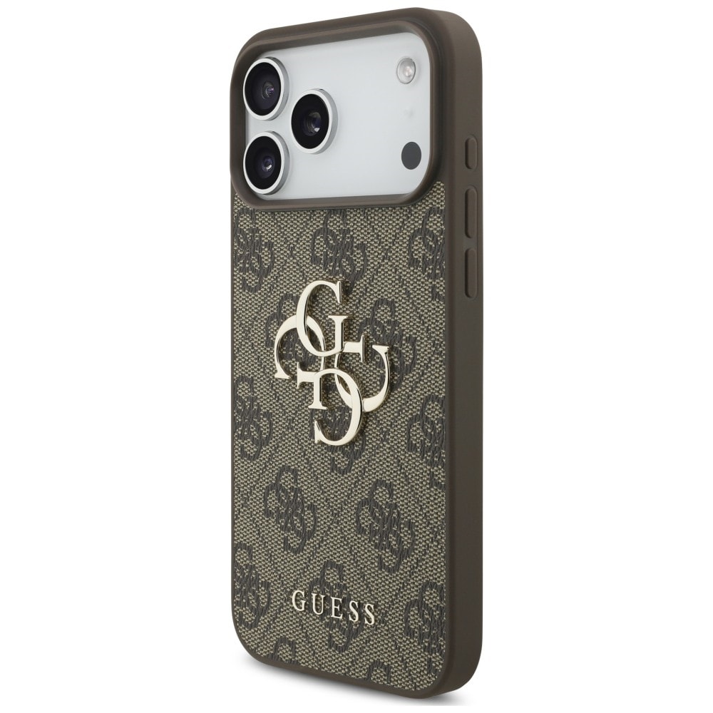Guess 4G-etui med stort logo for iPhone 17 Pro / 18 Pro – brun