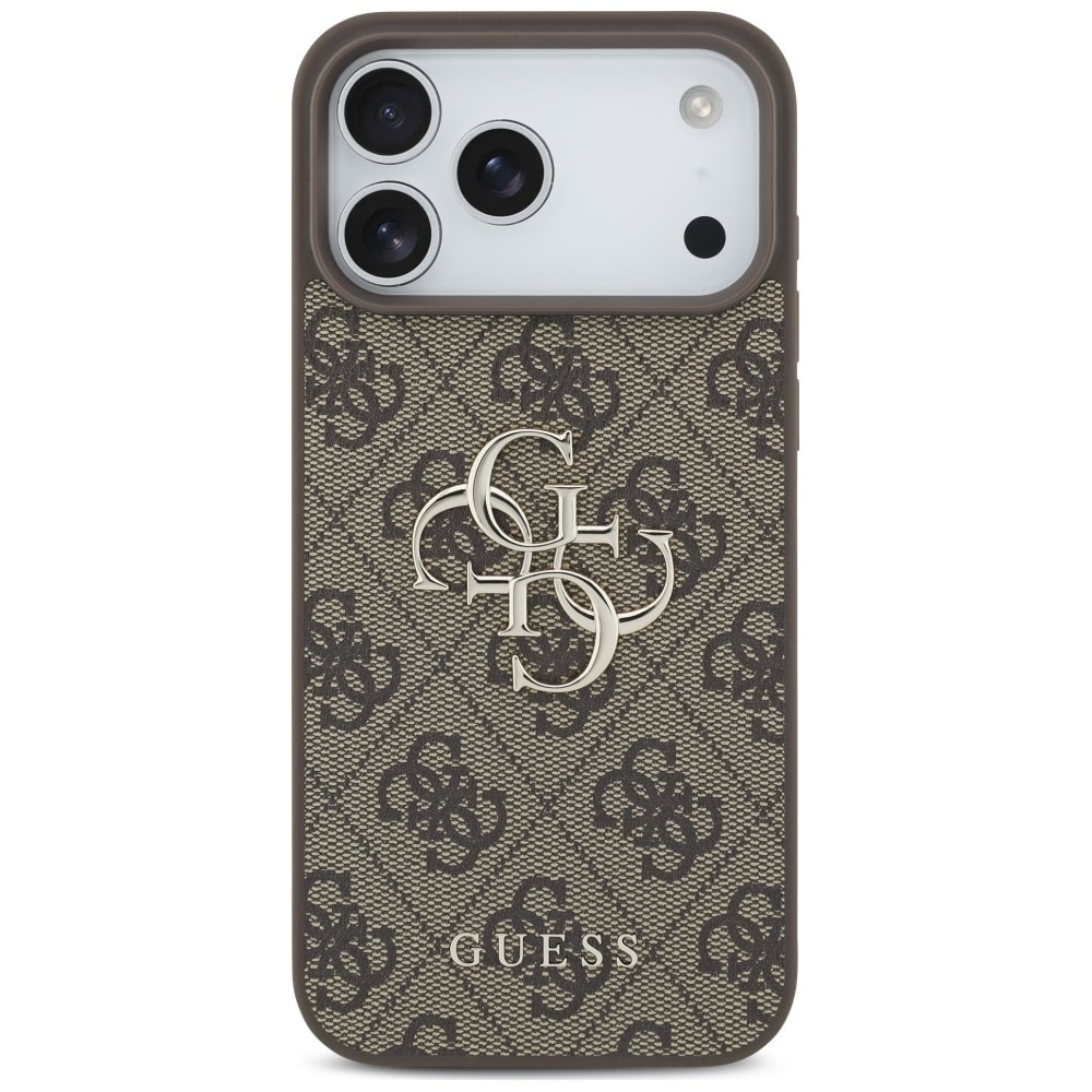 Guess 4G-etui med stort logo for iPhone 17 Pro / 18 Pro – brun