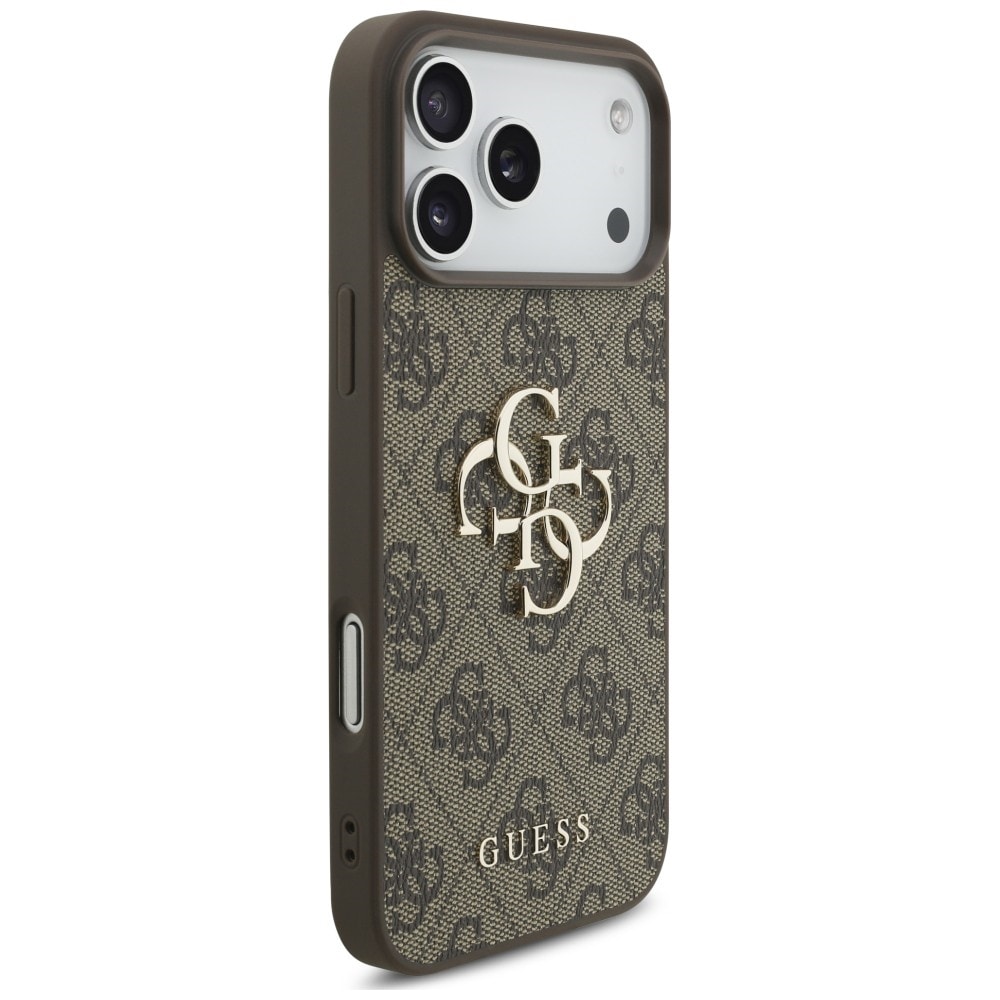 Guess 4G-etui med stort logo for iPhone 17 Pro / 18 Pro – brun