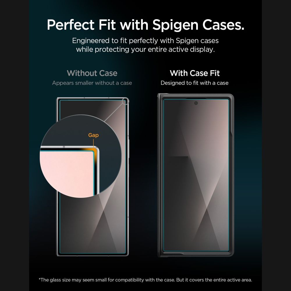 Spigen Glas.tR EZ Fit Pro HD Privacy – 2-pakk med herdet glass til Samsung Galaxy Z Fold 7/8 Ultra