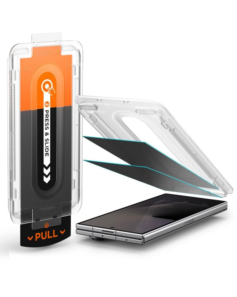 Spigen Glas.tR EZ Fit Pro HD Privacy – 2-pakk med herdet glass til Samsung Galaxy Z Fold 7/8 Ultra