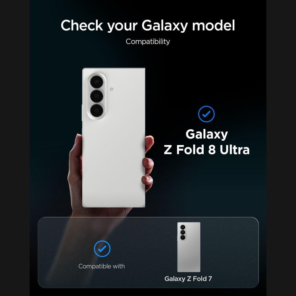 Spigen Glas.tR EZ Fit Pro HD Privacy – 2-pakk med herdet glass til Samsung Galaxy Z Fold 7/8 Ultra