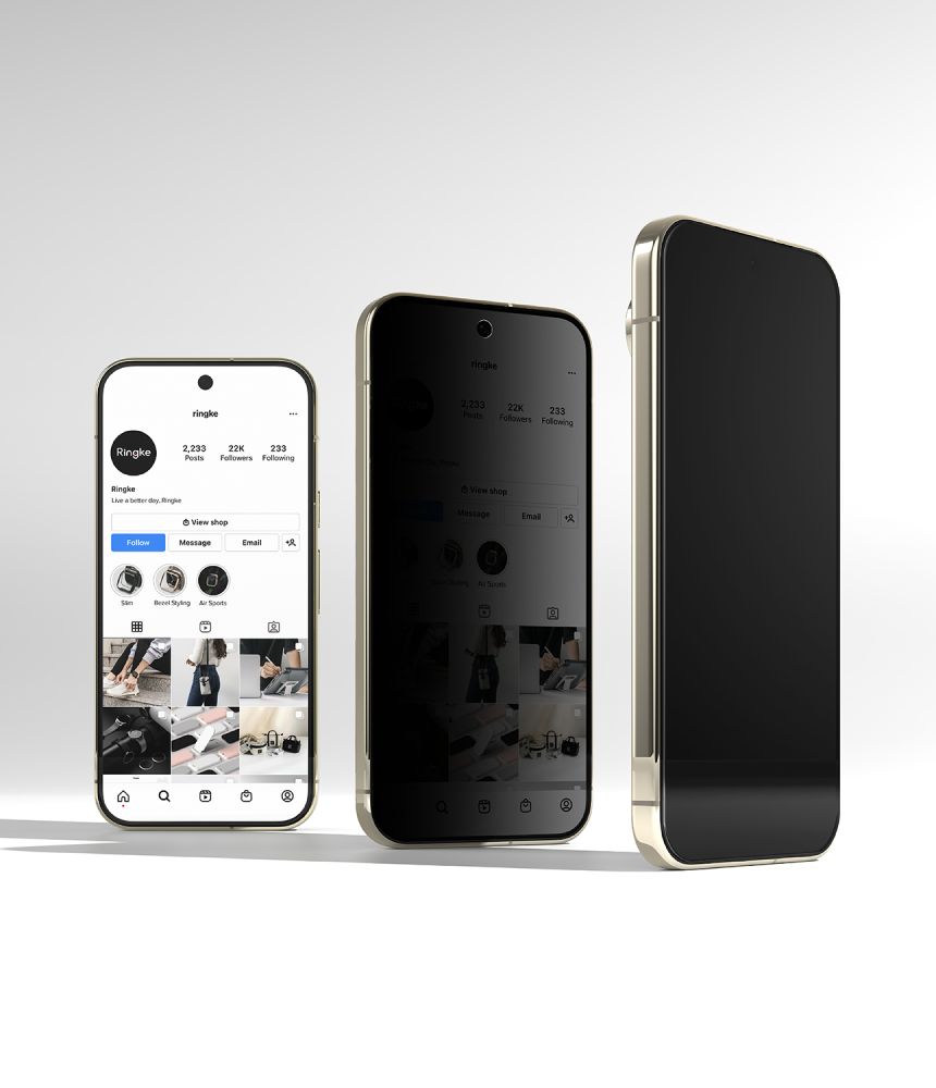Ringke Easy Slide Privacy – 2-pak skjermbeskytter i herdet glass til Google Pixel 9/10/11 Pro XL