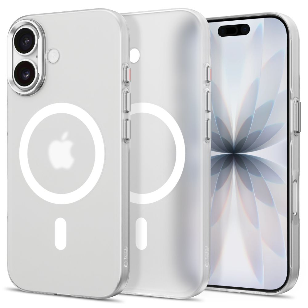 Tech-Protect MagZero MagSafe-etui til iPhone 17 – matt hvit