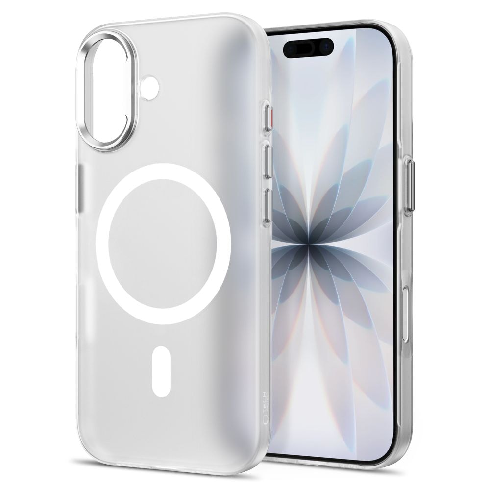 Tech-Protect MagZero MagSafe-etui til iPhone 17 – matt hvit