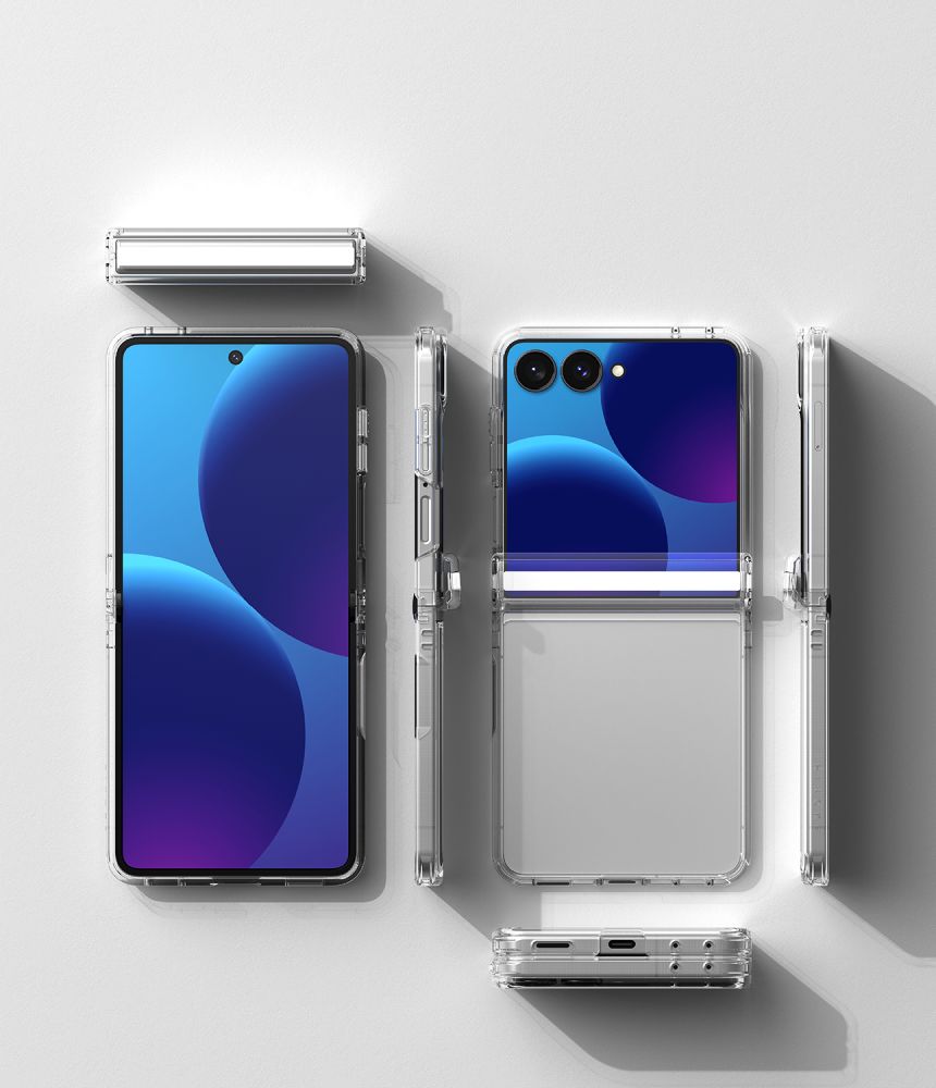 Ringke Fusion Flap-etui til Samsung Galaxy Z Flip 8 – gjennomsiktig