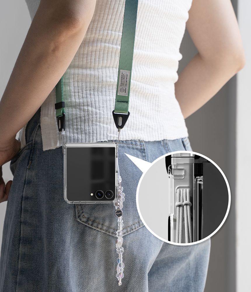 Ringke Fusion Flap-etui til Samsung Galaxy Z Flip 8 – gjennomsiktig