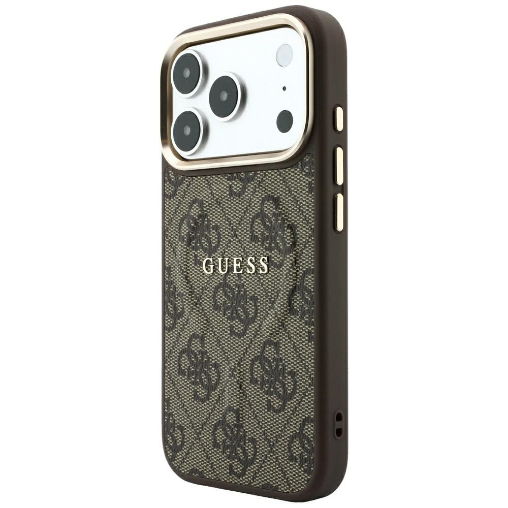 Guess preget 4G Classic MagSafe-etui til iPhone 17 Pro Max / 18 Pro Max – brun