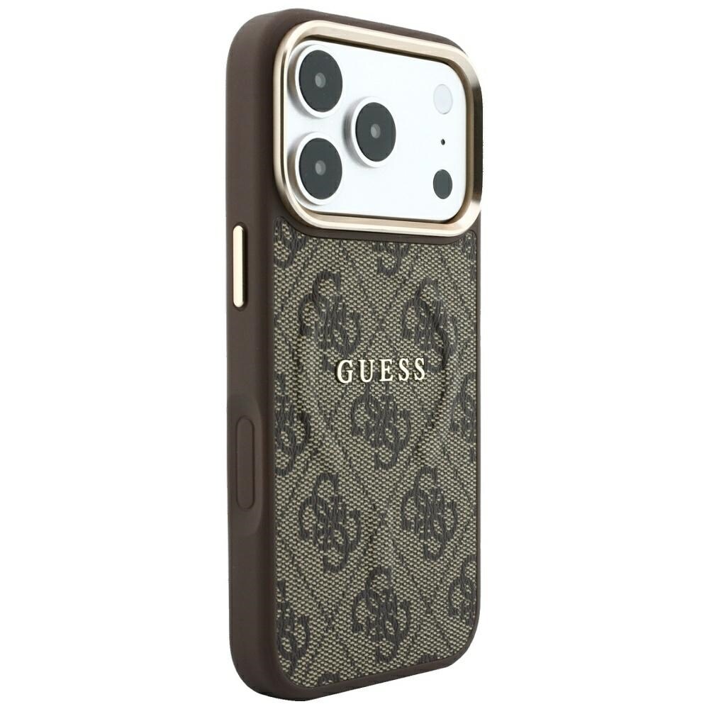 Guess preget 4G Classic MagSafe-etui til iPhone 17 Pro Max / 18 Pro Max – brun