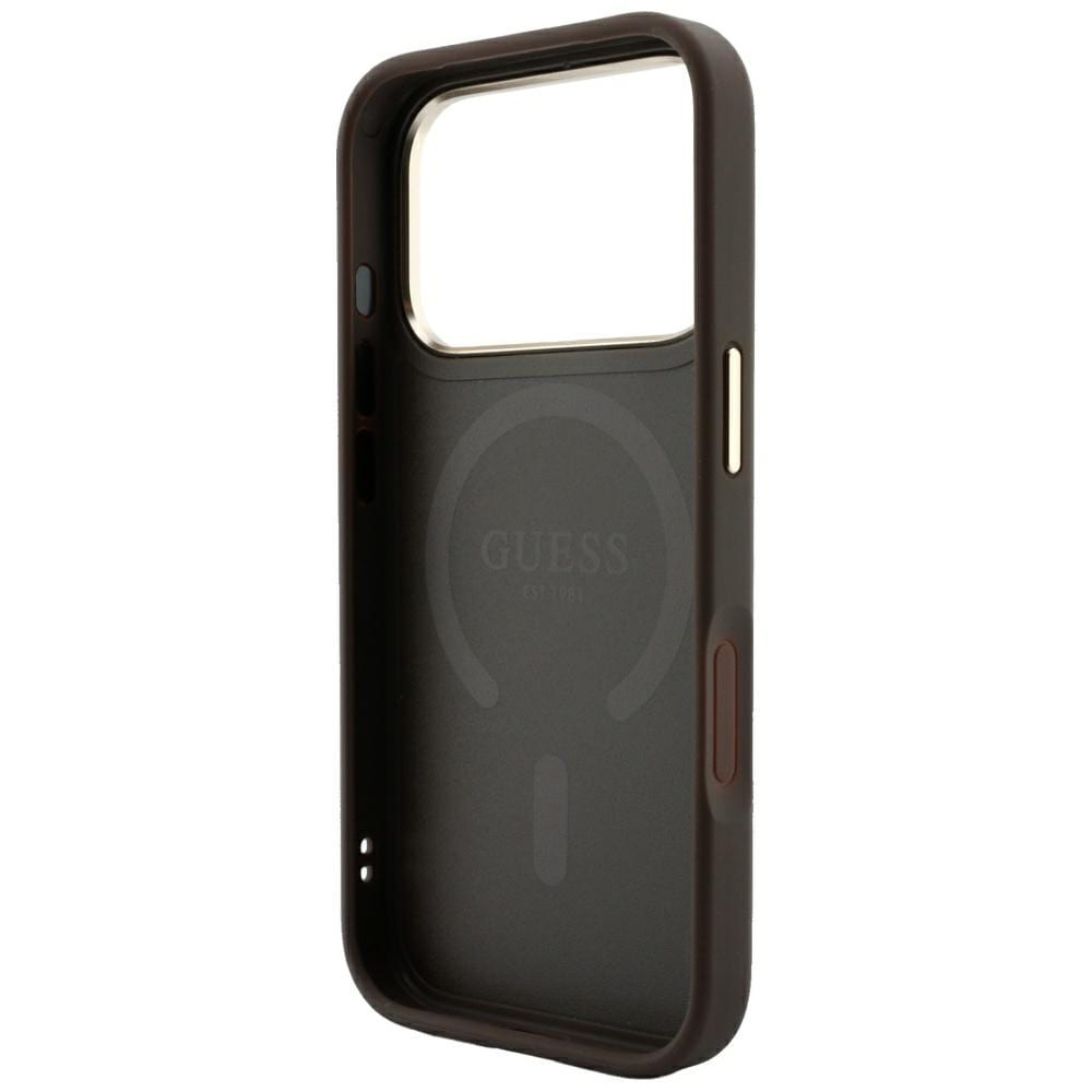 Guess preget 4G Classic MagSafe-etui til iPhone 17 Pro Max / 18 Pro Max – brun