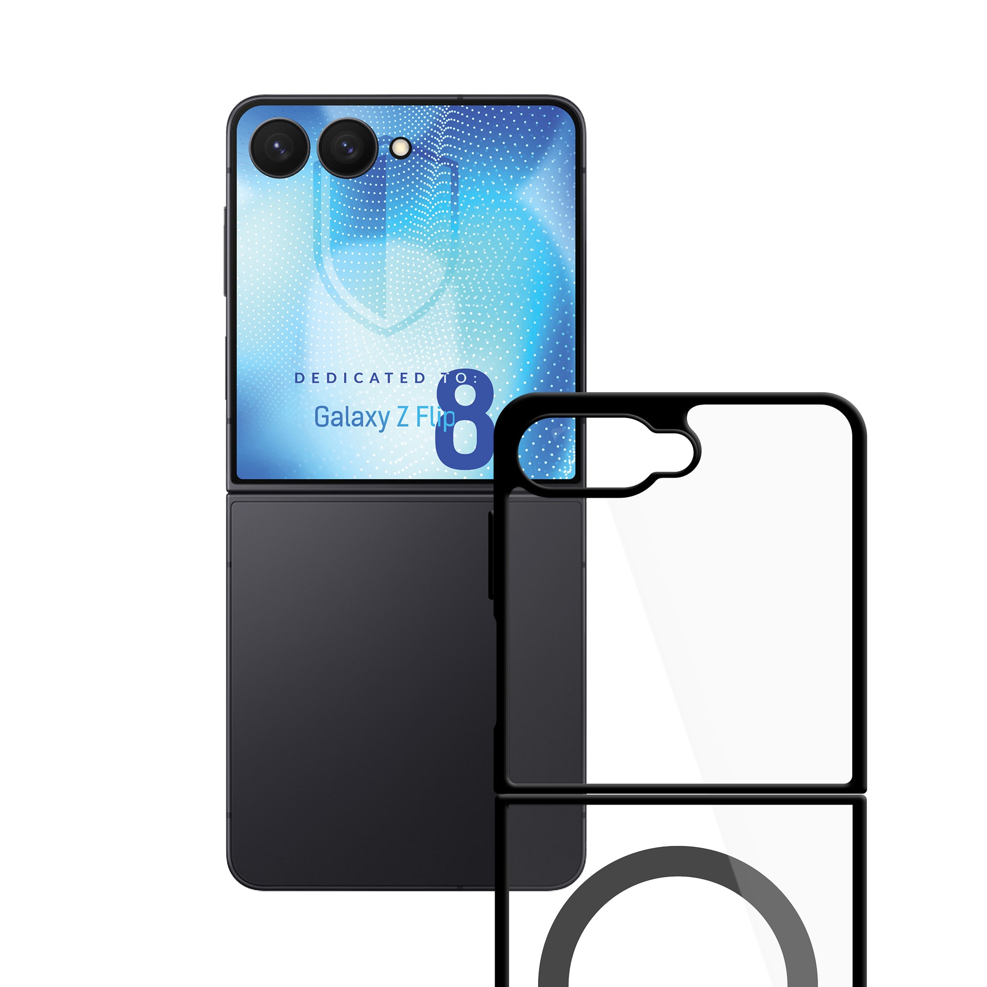 3mk Satin Armor Case+ Flip til Samsung Galaxy Z Flip 8 – gjennomsiktig