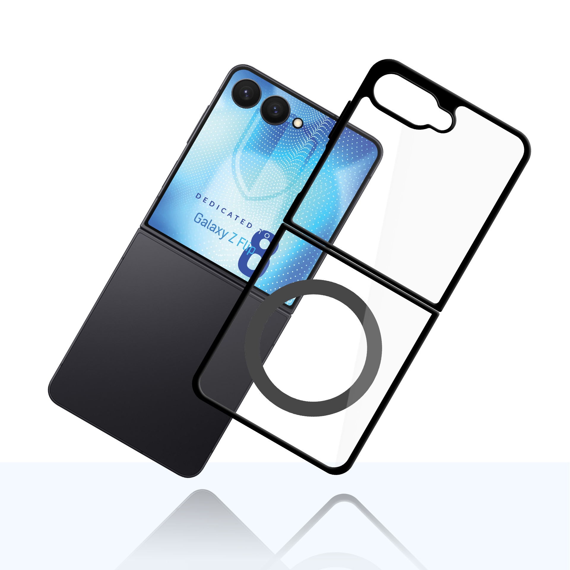 3mk Satin Armor Case+ Flip til Samsung Galaxy Z Flip 8 – gjennomsiktig