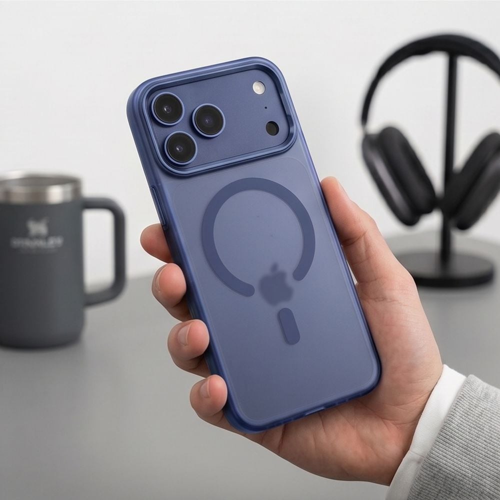 Tech-Protect MagZero MagSafe-etui til iPhone 17 Pro Max / 18 Pro Max – matt marineblå