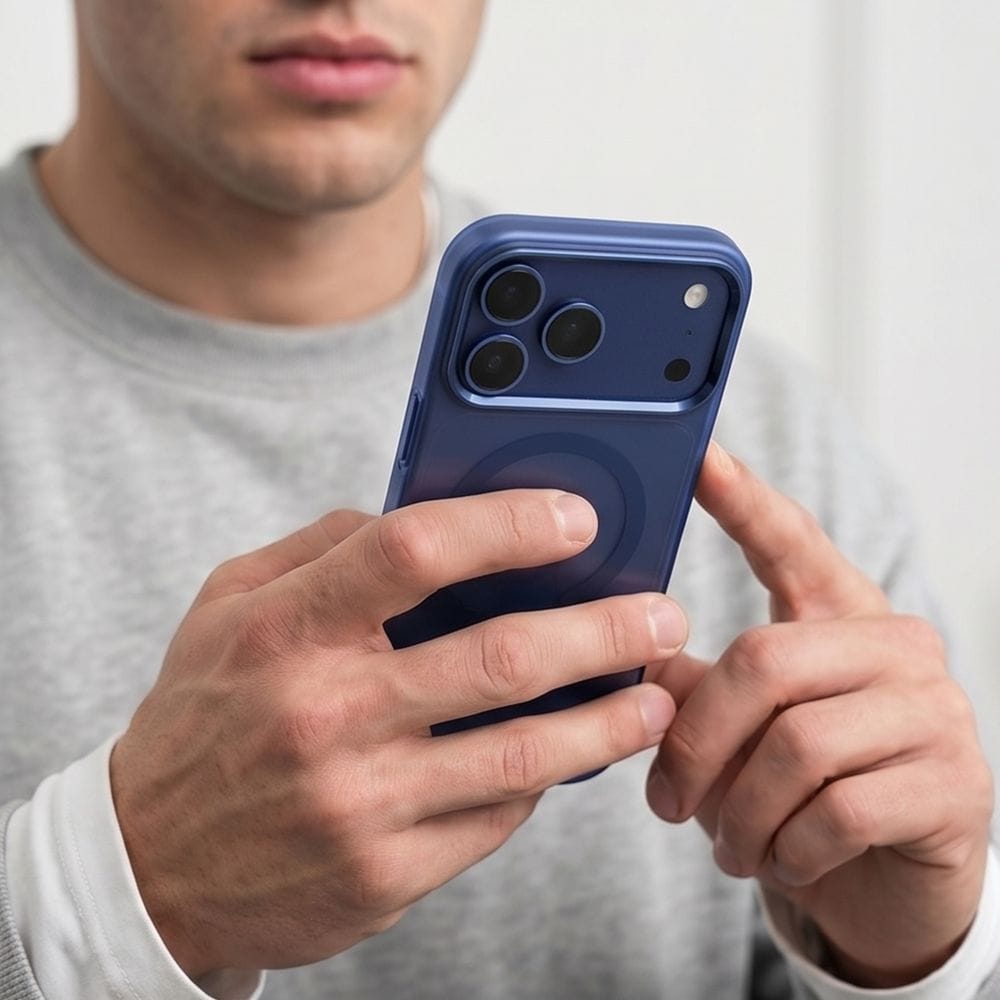 Tech-Protect MagZero MagSafe-etui til iPhone 17 Pro Max / 18 Pro Max – matt marineblå