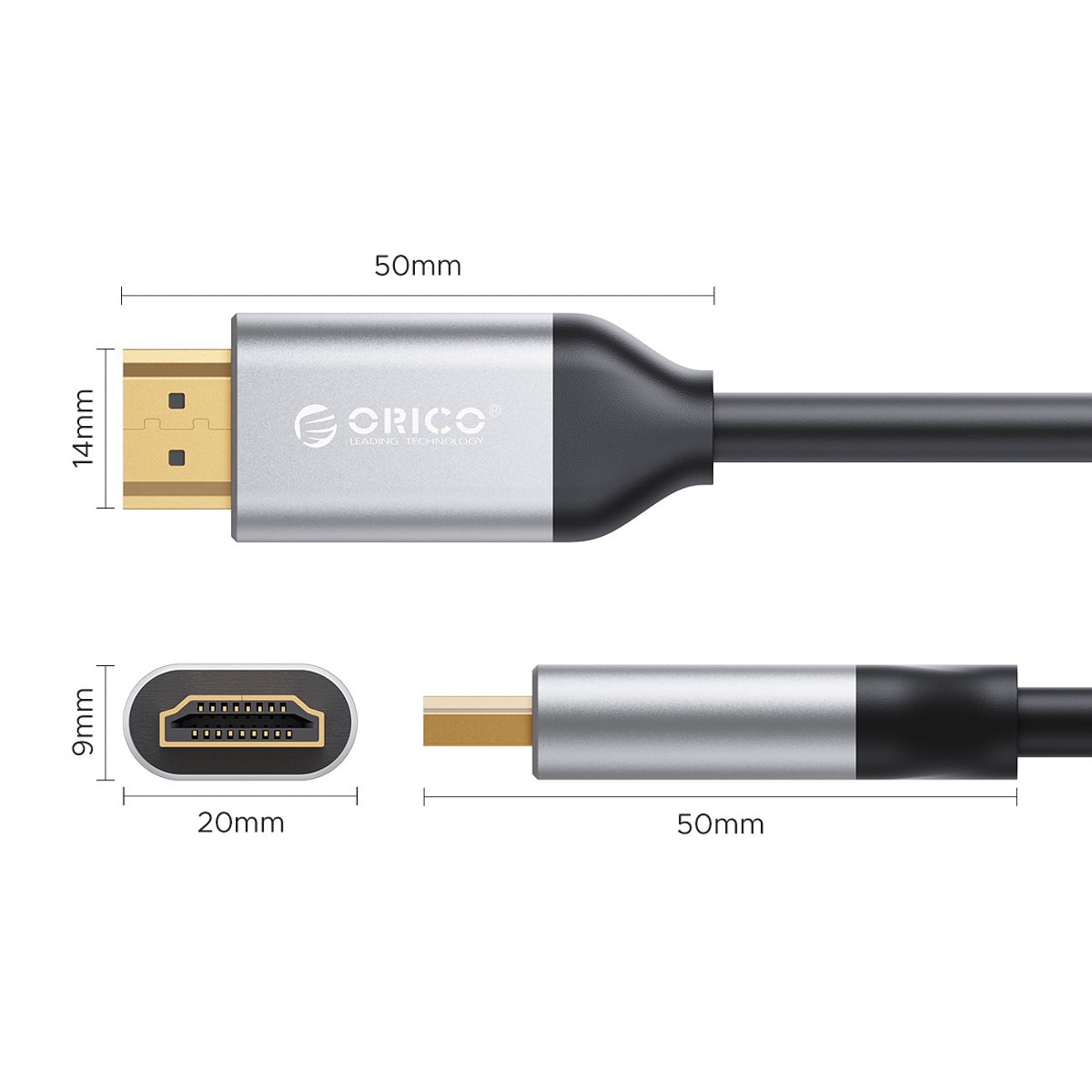 Orico H8Y1 HDMI 2.1 8K 60 Hz HDMI-kabel 3 m – svart
