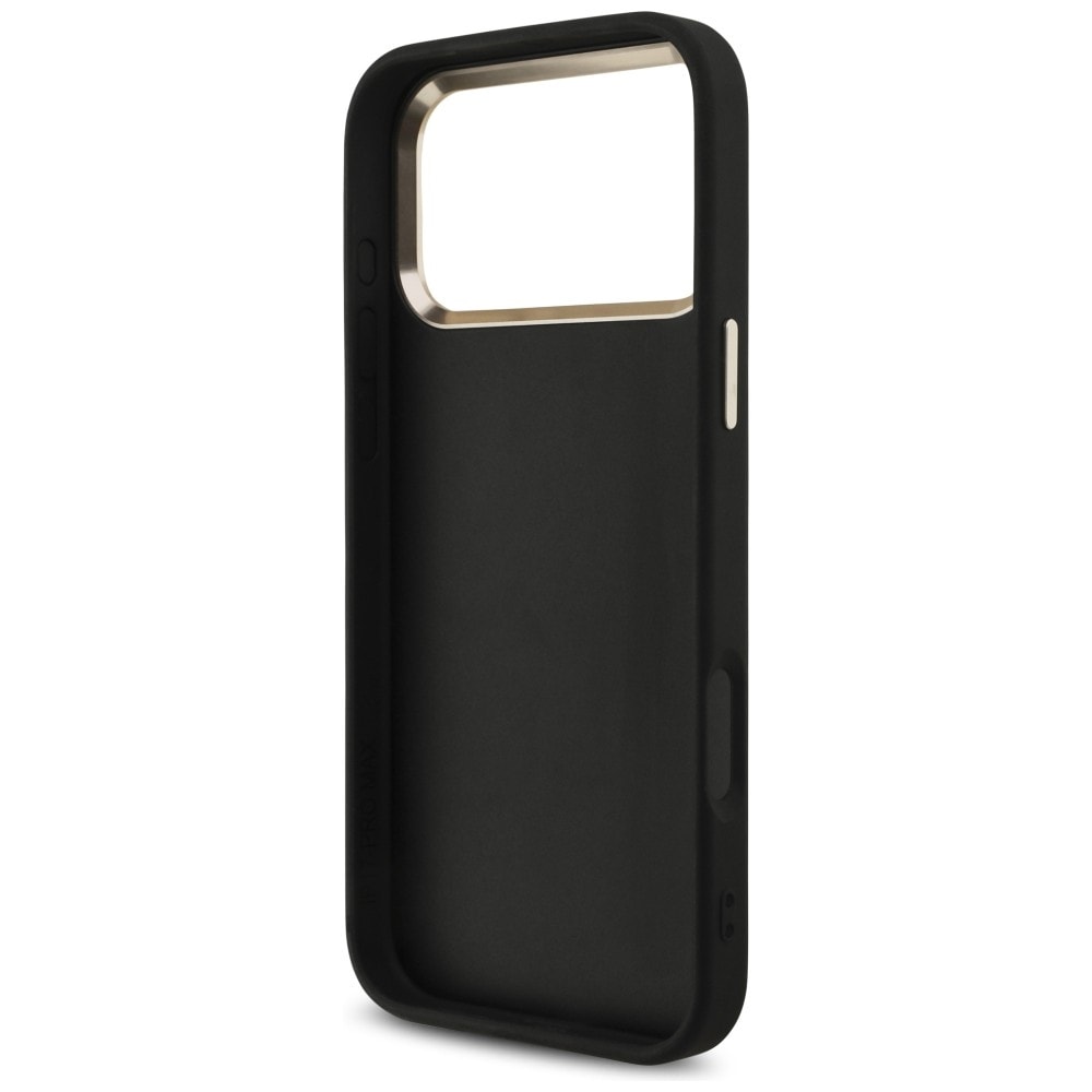 Guess 4G Big 4G Classic Logo-etui til iPhone 17 Pro Max / 18 Pro Max – svart og gull