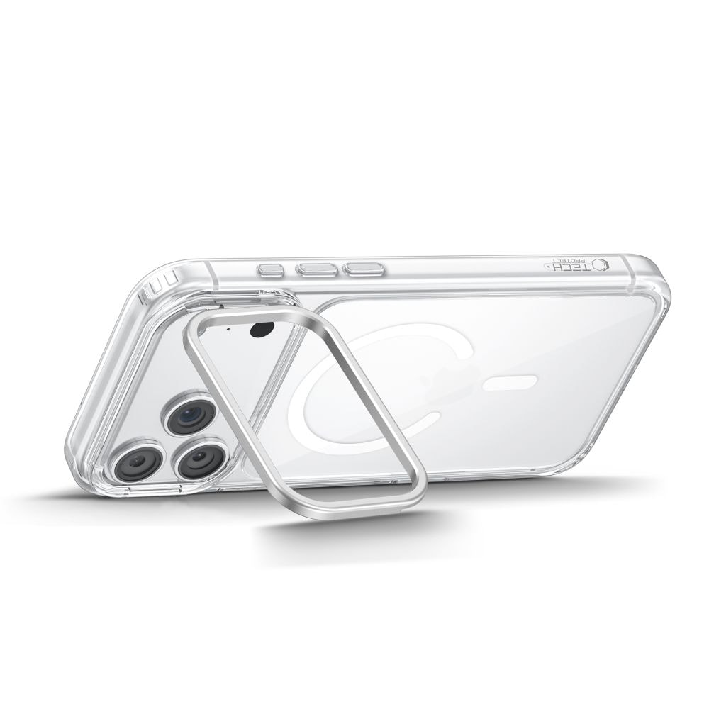 Tech-Protect MagStand MagSafe CC-etui til iPhone 18 Pro Max / 17 Pro Max – gjennomsiktig