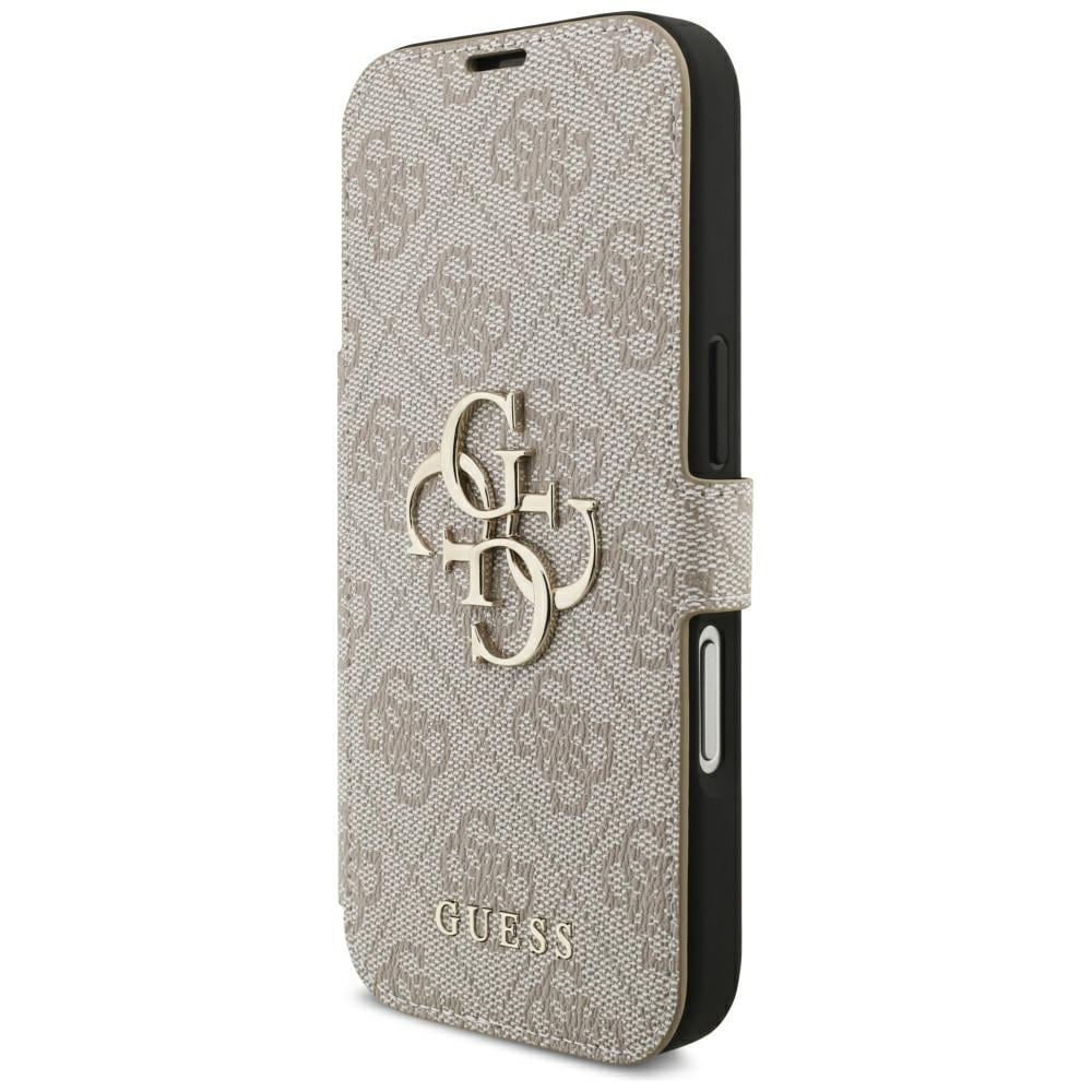 Guess Book 4G metall-logodesignet etui til iPhone 18 Pro / 17 Pro – rosa
