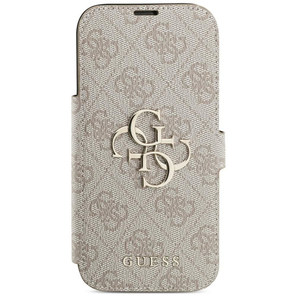 Guess Book 4G metall-logodesignet etui til iPhone 18 Pro / 17 Pro – rosa