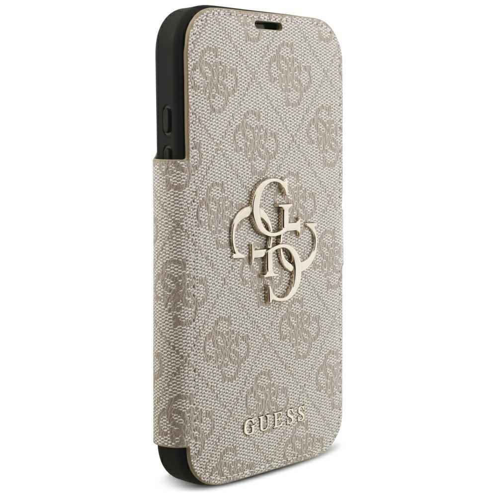 Guess Book 4G metall-logodesignet etui til iPhone 18 Pro / 17 Pro – rosa
