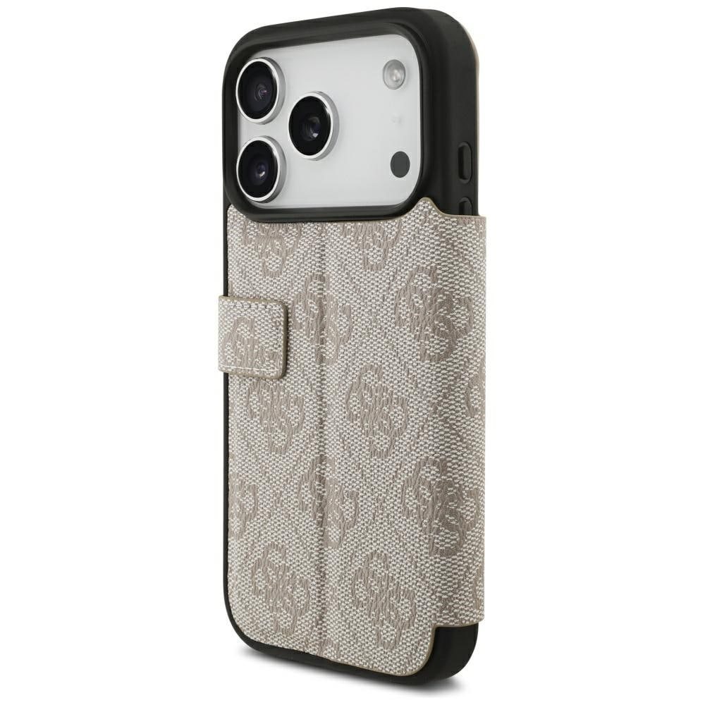 Guess Book 4G metall-logodesignet etui til iPhone 18 Pro / 17 Pro – rosa