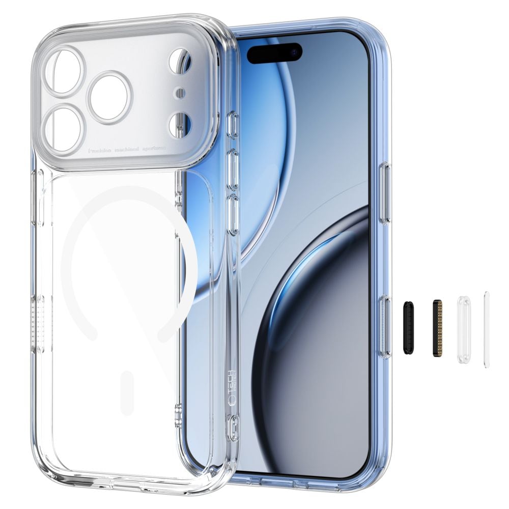 Tech-Protect MagPeak MagSafe CC-etui til iPhone 18 Pro Max / 17 Pro Max – gjennomsiktig