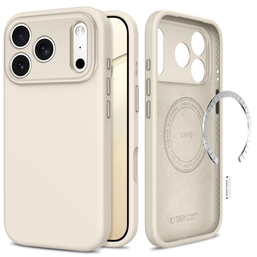 Tech-Protect Uniq MagSafe CC-etui til iPhone 18 Pro Max / 17 Pro Max – beige