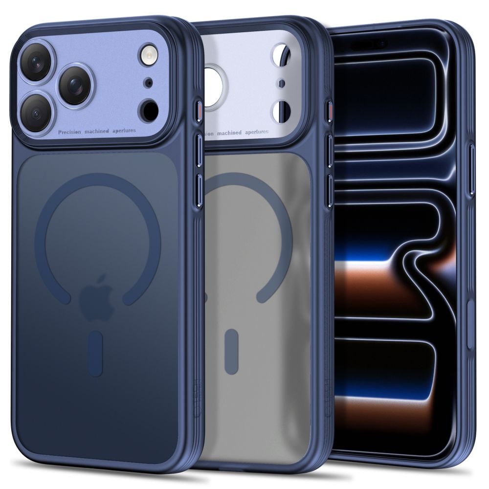 Tech-Protect MagPrime MagSafe CC-etui til iPhone 18 Pro Max / 17 Pro Max – matt marineblå