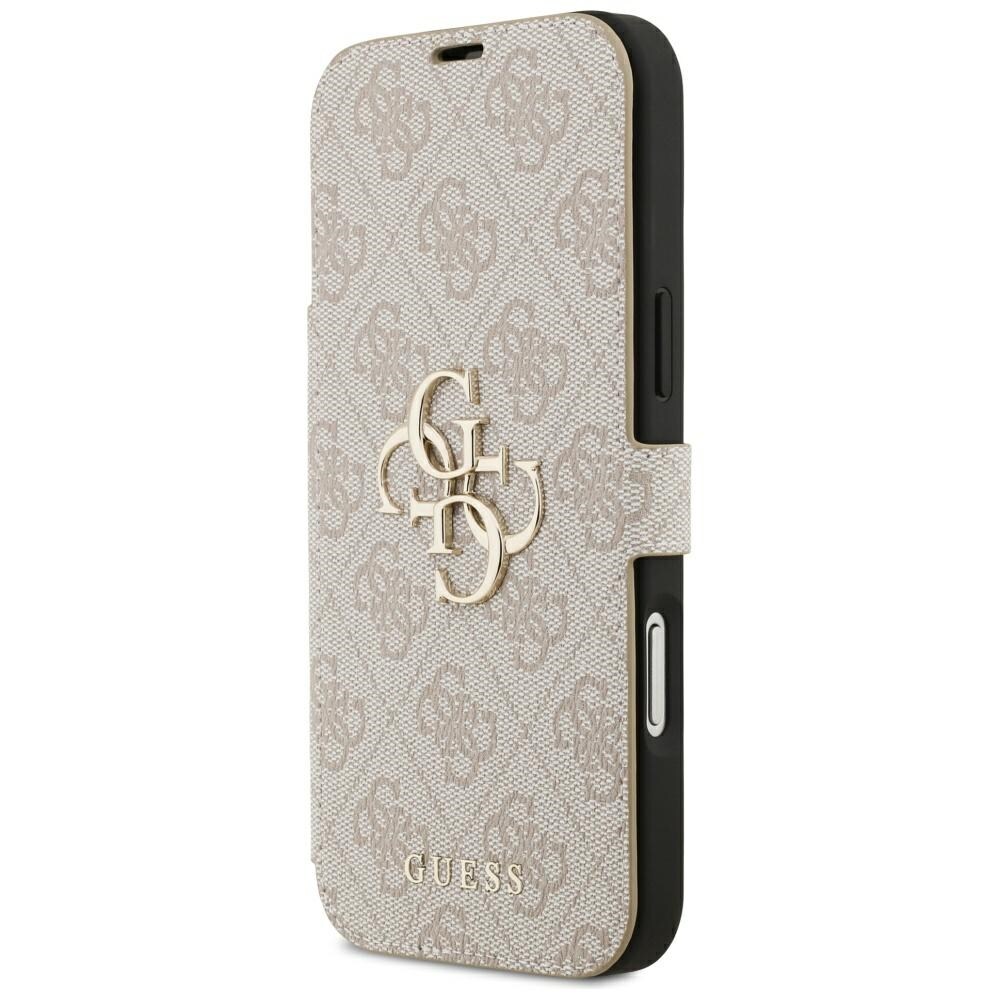 Guess Book 4G metalllogo-etui til iPhone 18 Pro Max / 17 Pro Max – rosa