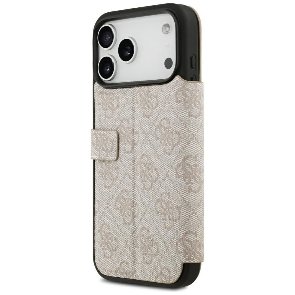 Guess Book 4G metalllogo-etui til iPhone 18 Pro Max / 17 Pro Max – rosa