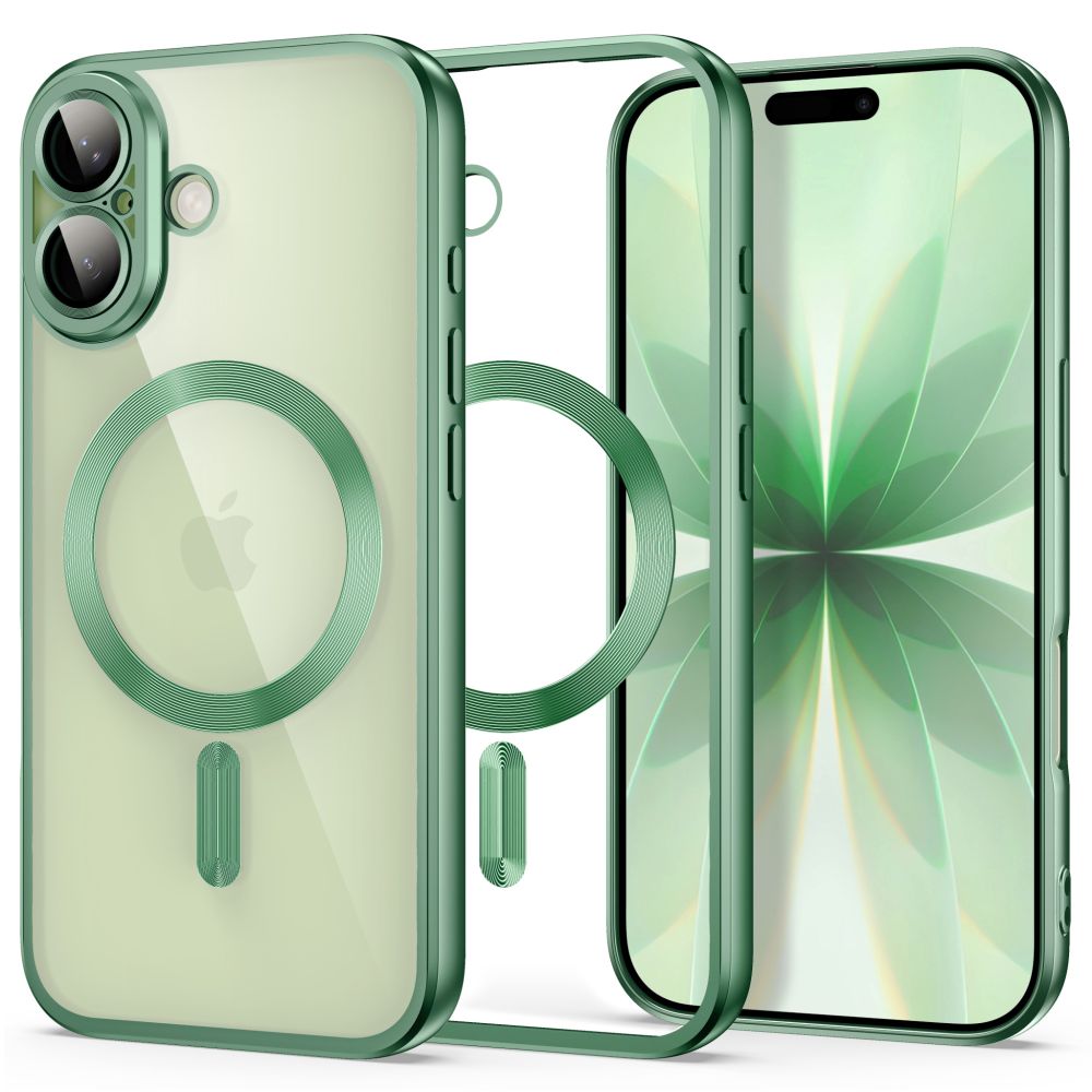 Tech-Protect MagFlex-etui til iPhone 17 – matt grønn