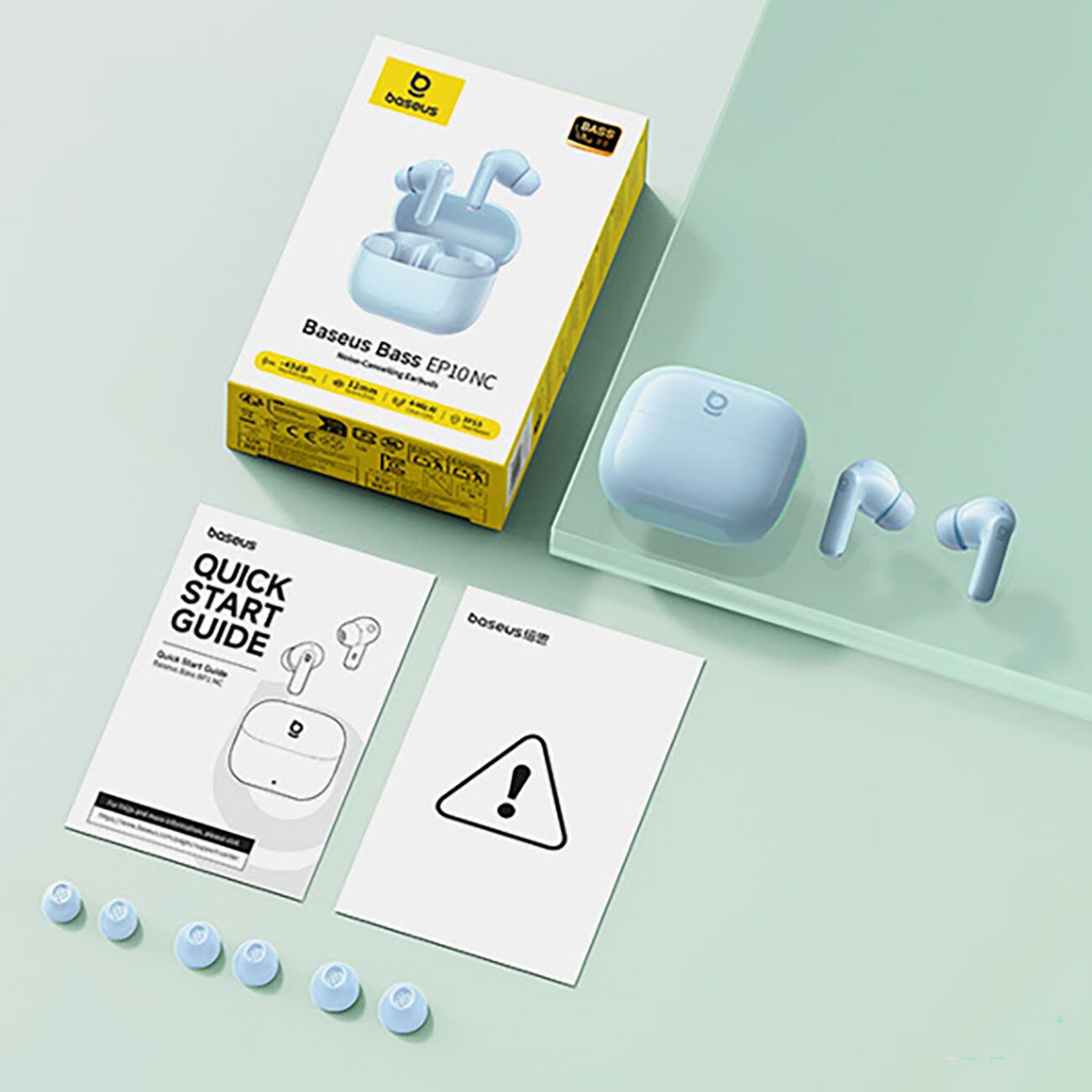 Baseus Bass EP10 TWS trådløse in-ear-hodetelefoner med ANC – blå
