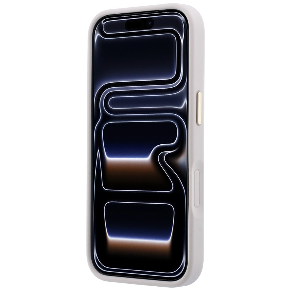 Guess 4G med Stripe-logoer (runde og Classic) – MagSafe-etui til iPhone 17/18 Pro Max – Rosa