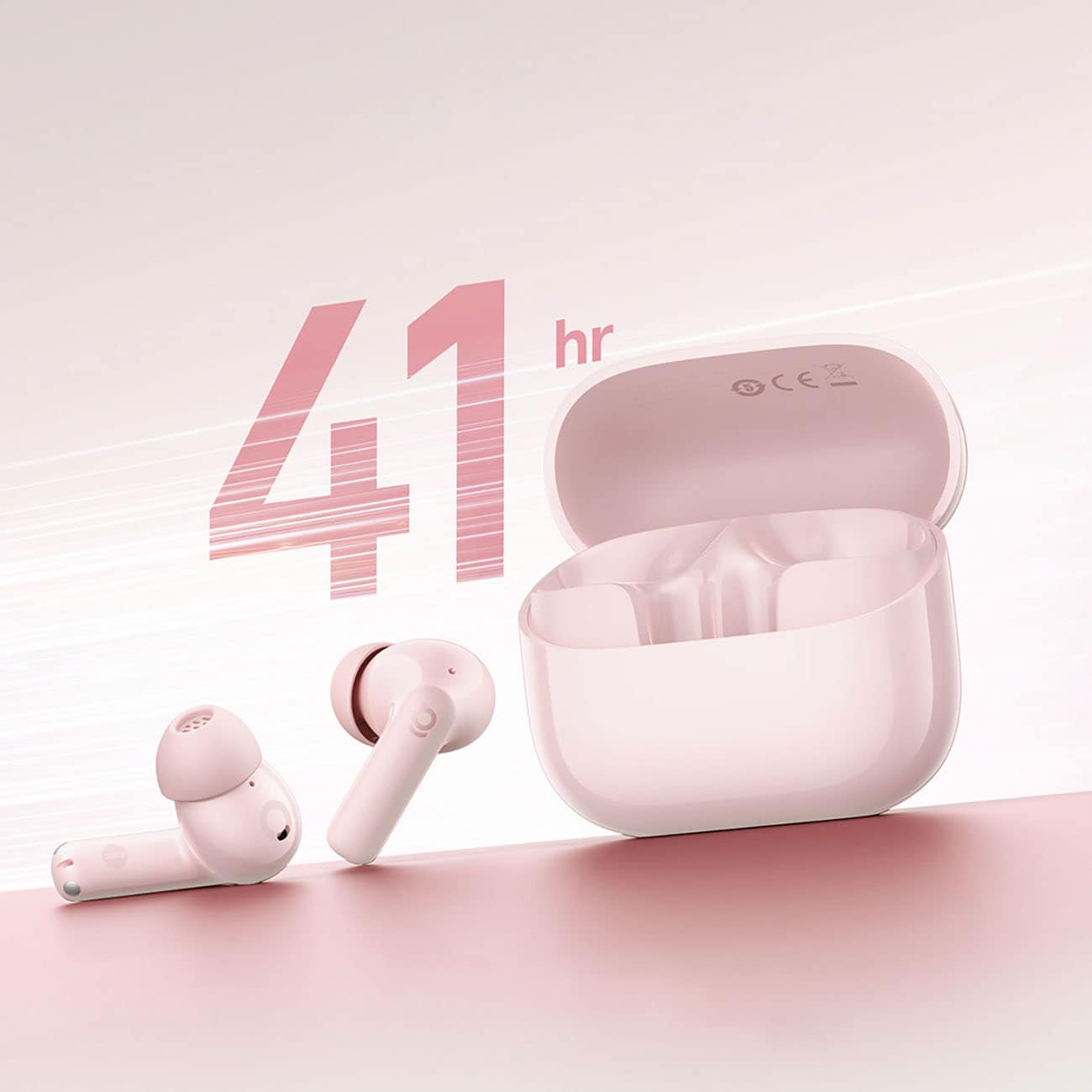 Baseus Bass EP10 TWS trådløse in-ear-hodetelefoner med ANC – rosa