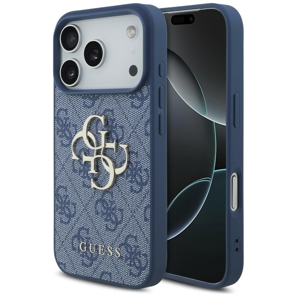 Guess 4G-etui med stort logo for iPhone 17 Pro / 18 Pro – Blå