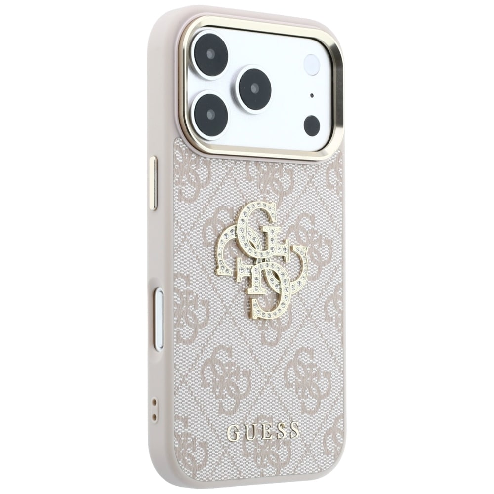 Guess 4G & Big Strass-logo-etui til iPhone 17 Pro / 18 Pro – Rosa