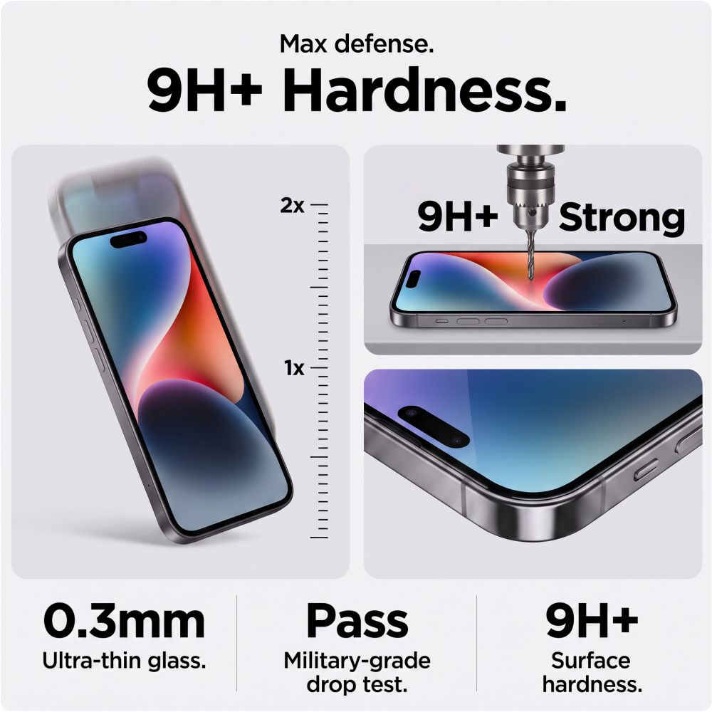 Tech-Protect Glass SPY+ 2-pakk med herdet glass med personvern for iPhone 18 Pro Max
